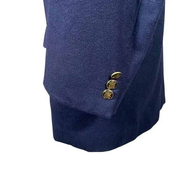 Canali Loro Piana Wool & Cashmere Navy Blazer 46R 46L Crest Buttons Sport Coat